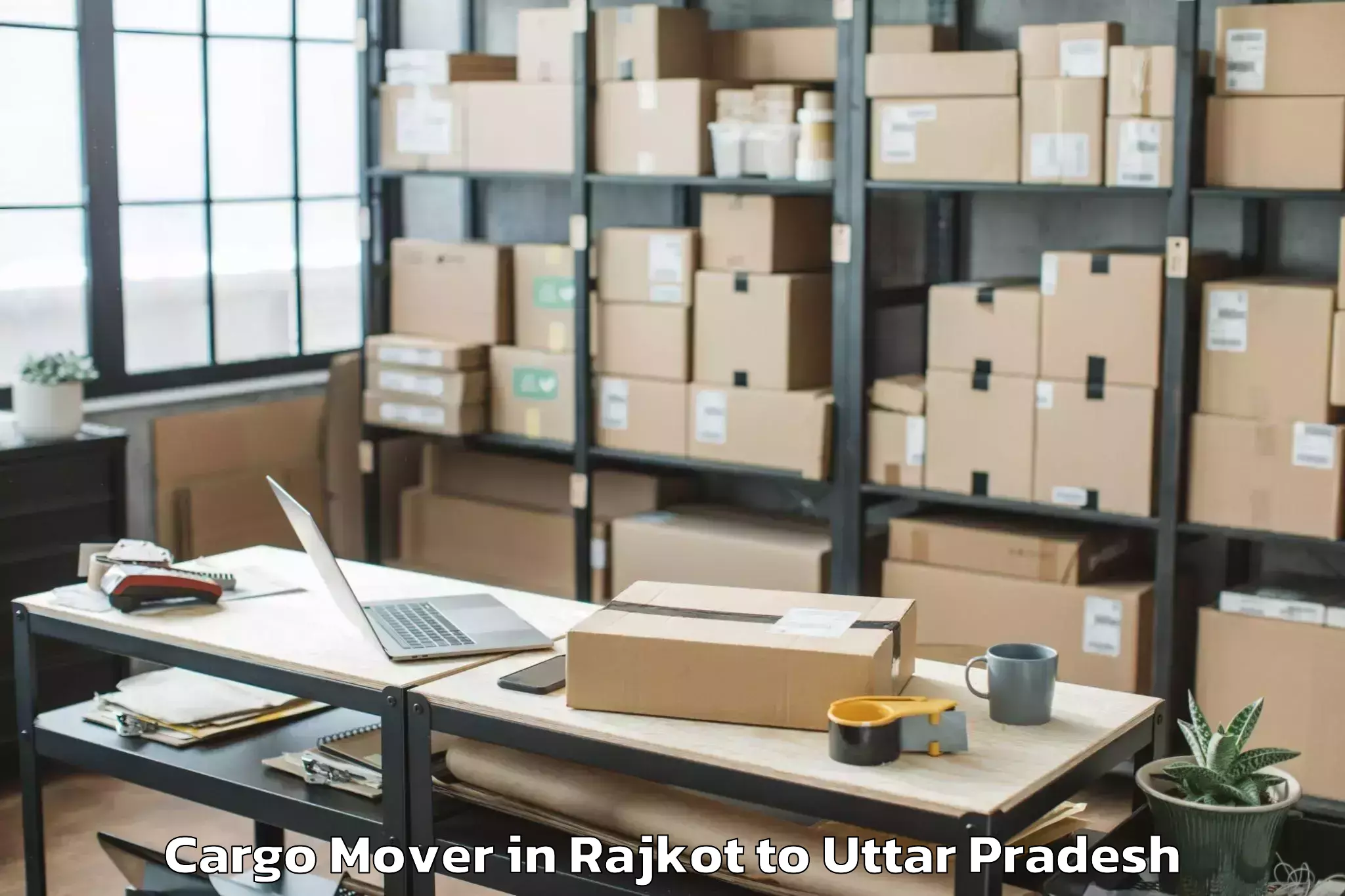 Book Rajkot to Mohanlalganj Cargo Mover Online